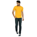 Golden Yellow Everyday Essential Cotton T-Shirt for Men