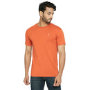 Solid Rust Everyday Essential Cotton T-Shirt for Men