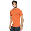 Solid Rust Everyday Essential Cotton T-Shirt for Men
