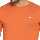 Solid Rust Everyday Essential Cotton T-Shirt for Men