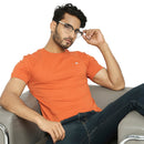 Solid Rust Everyday Essential Cotton T-Shirt for Men