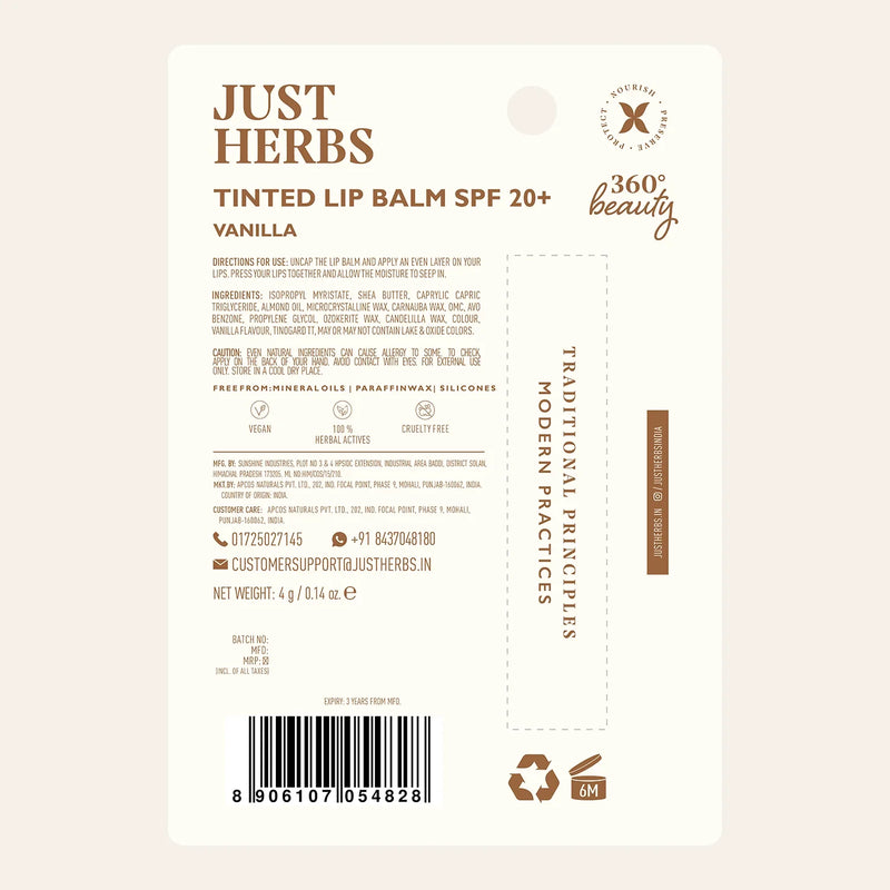 Just Herbs- Lip Balm Vanilla