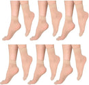 TIM High Quality Nylon Ltra-Thin Transparent Skin Color Ankle Length No Show Women/Girl Socks Low Cut Women/Girls No Thumb Socks Pack Of 6