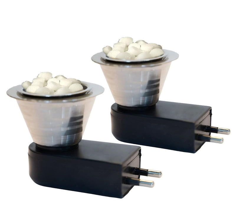 Om Phool Batti Electric Kapoor Dani Machine Camphor Burner Incense Holder Burner Aroma Diffuser Stainless Steel Incense Holder  (Steel, Pack of 2)