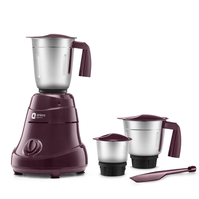 Orient Electric 750W mixer grinder | Super power 750, 3 jar with 3 SS jars | Longer life balanced coil motor | ABS body | Uniform grinding | 5 years motor warranty