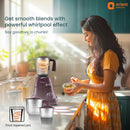 Orient Electric 750W mixer grinder | Super power 750, 3 jar with 3 SS jars | Longer life balanced coil motor | ABS body | Uniform grinding | 5 years motor warranty