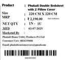 Phukuli Double Bedsheet With 2 Pillow Covers 1 N