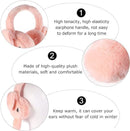 Women Kids Warm Plush Earmuffs Funny Bunny Ear Muffs with Moving Ears Cute Windproof Ear Warmer Toys Gift( 6 pack)