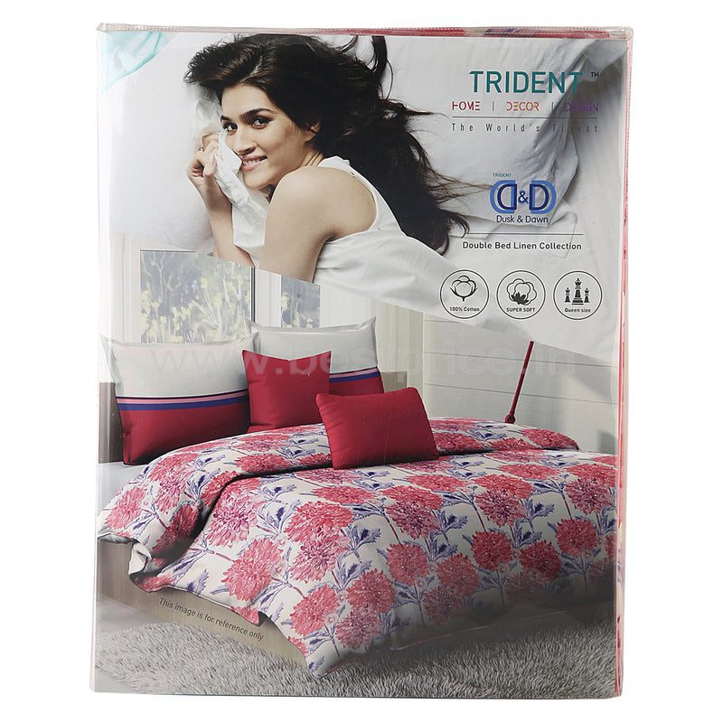 Trident Dusk & Dawn Double Bedsheet Set 144 TC, 1 N