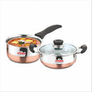Kitchen Essentials Stainless Steel Copper BTM Duo Set, Standard, White with Copper, 3 Piece