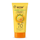 WOW Skin Science Japanese Yuzu + Vitamin C with 5 Ceramides Dewy Bright Sunscreen Gel | SPF 70 PA++++ 500x Vitamin C | Quick Absorption | No White Cast | Water Resistant | UVA + UVB Protection | 80ml